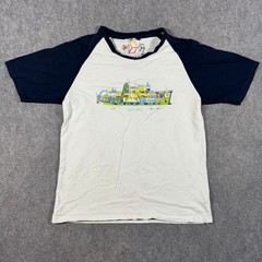 Google Belafonte Ship Raglan Shirt Mens L White Navy Life Aquatic Steve Zissou