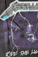 Vintage 90s Metallica ‘Ride the Lightning’ T-Shirt M Solid Rock Giant Reprint