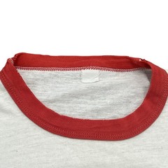 Vtg 70s Tee Shirt, Small White/Red Zenith 1976 Ringer