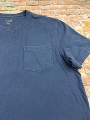 J Crew Vintage Jersey Relaxed Crew Neck Cotton Pocket T-Shirt Mens Large Blue