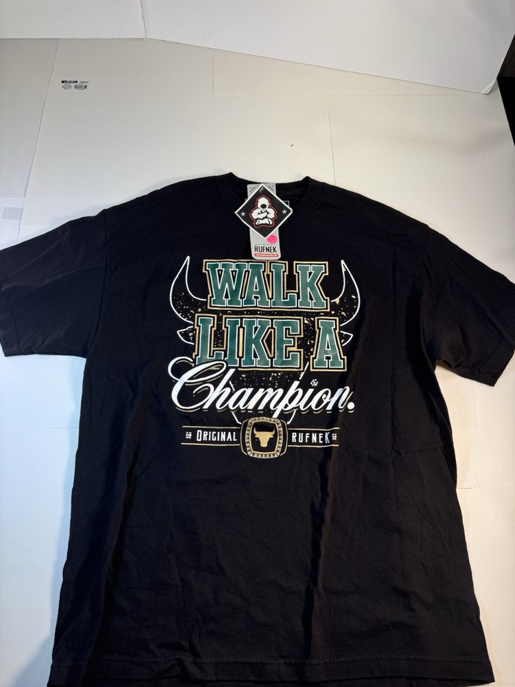 VTG Original Rufnek Walk Like A Champion Chicago Bulls Shirt Men’s Size XL NEW