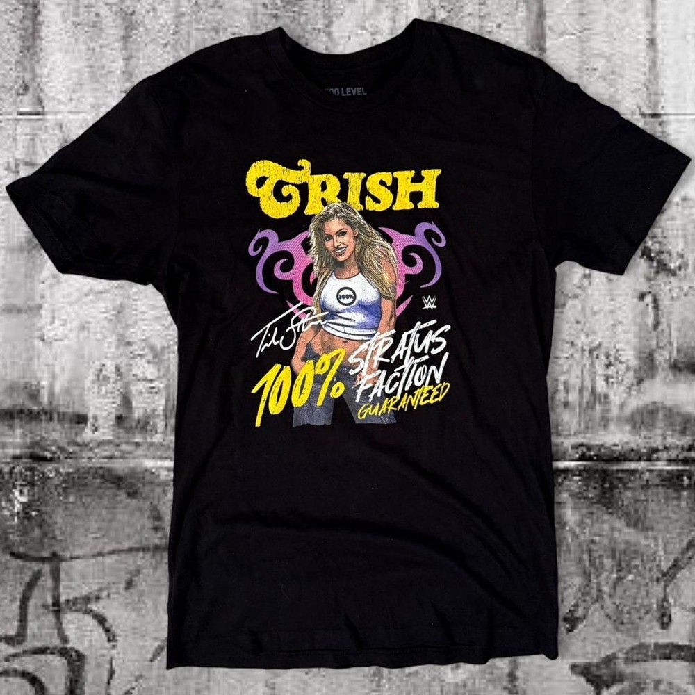 WWE Trish Stratus 100% Stratusfaction Guaranteed – 500 Level Black T-Shirt – M