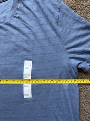 Goodfellow & Co Men’s L Standard Fit Crew Neck Short Sleeve Blue Stripe Tee