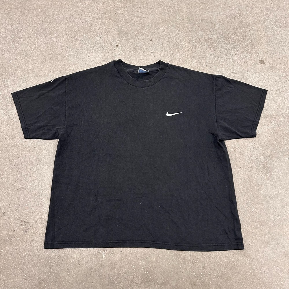 VTG 90s Nike Hanes Heavyweight 50/50 T Shirt Mens Black Performance Athletics
