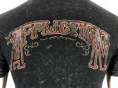 AFFLICTION Men’s T-shirt AC IROQUOIS BLACK LAVA Biker Skull Tattoo MMA S-4XL