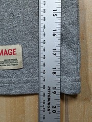 Homage 07 Vintage Style 3/4 Sleeve Baseball Tee Gray Blue Soft Cotton Blend XL