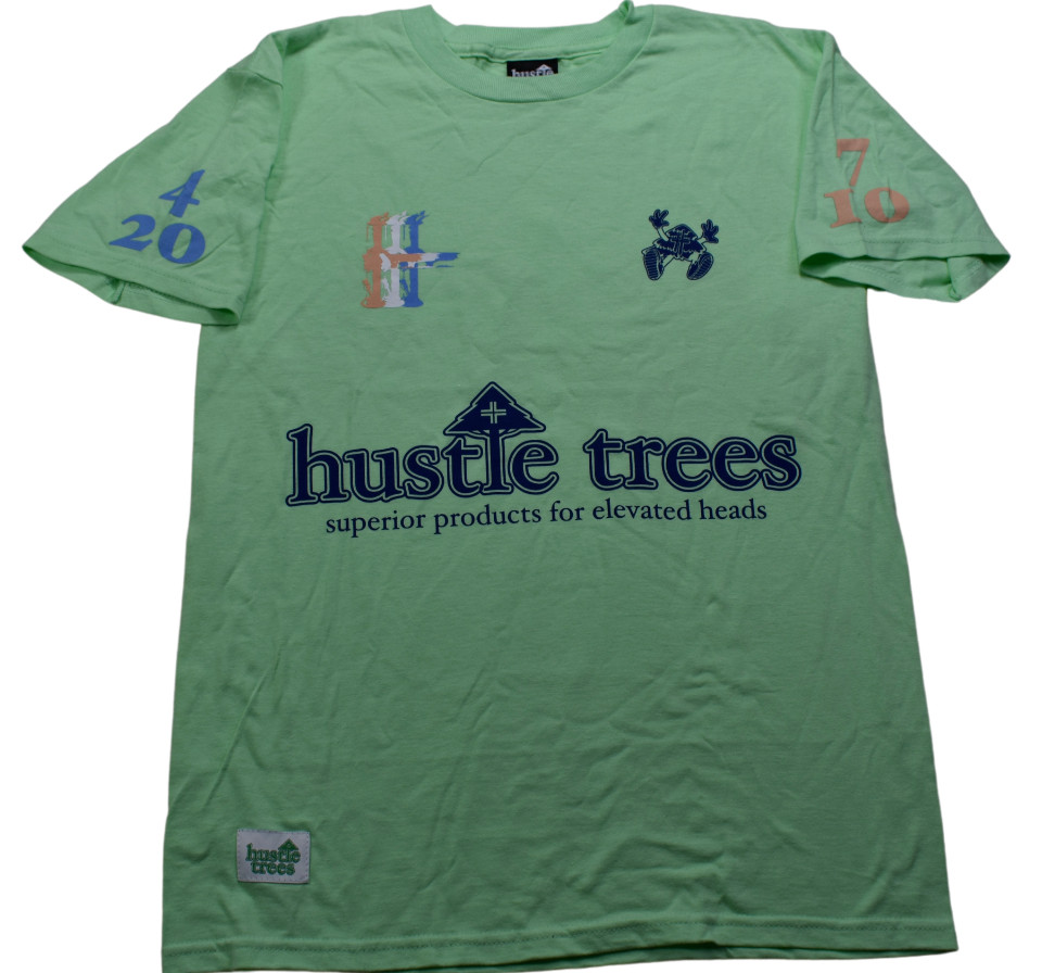 Hustle Trees LRG Mens Green 420 Bong Games Tee Shirt NWT S, M, XL, 2XL