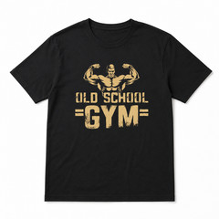 Old School Gym Bodybuilding Fitness Men’s Graphic T-Shirt Workout Tee