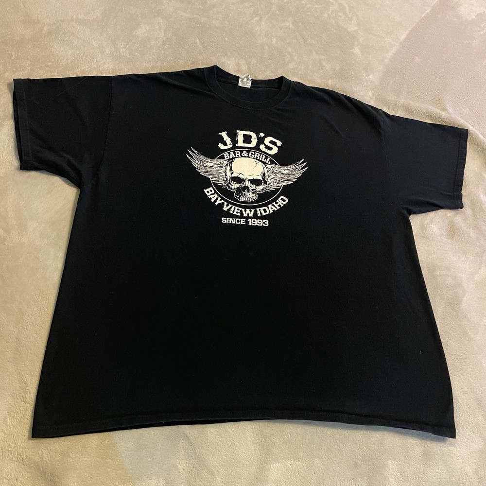 Skull Shirt Men 2XL Black Graphic Lightweight Skeleton Workout Streetwear Tee