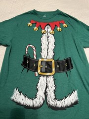 Holiday Time Green Elf Tee Size: M