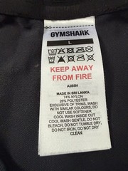 Gymshark Men’s Grunge Seamless T-Shirt Black Red Spell Out Logo Gym Tee Size L