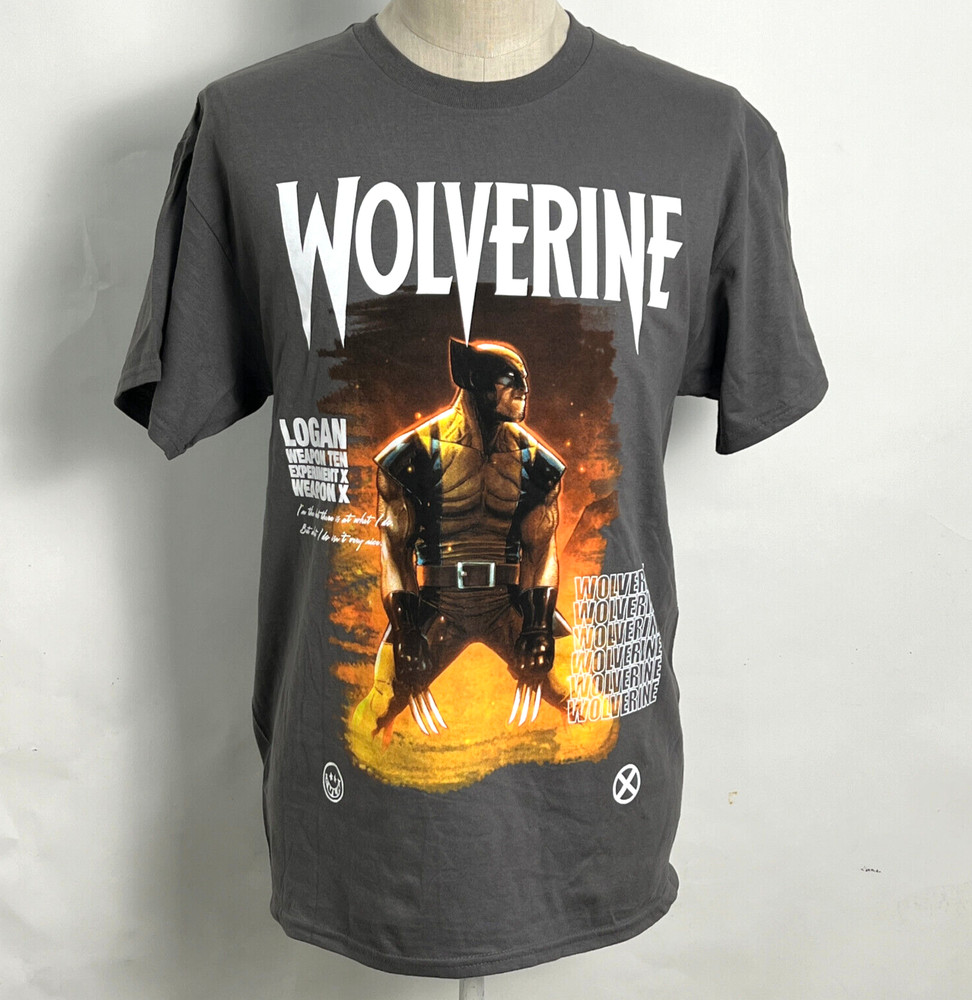 CVLA x Marvel Men’s T-Shirt Fury Dark Grey Size XL NEW Wolverine X-Men
