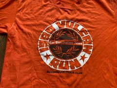 VTG 1980 Vulcan Run T Shirt Size XL Birmingham AL Marathon Single Stitch Orange
