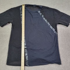 Zara T-Shirt Men’s Medium Black Open Knit Short Sleeve Pullover Hipster Y2K