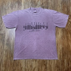 Vintage Wine Dyed T Shirt Size Medium Y2K Crazy Shirts So Many Wines Alcohol Tee