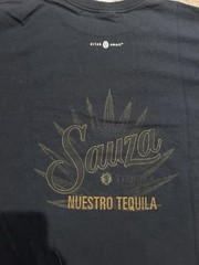 Vintage Tequila T-shirt Size Large Souza Black Liquor Drinking Y2K 90s