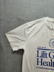 Ascolour Classic Men T Shirt L White Crew Neck Short Sleeve Graphic Logo Casual