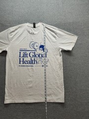 Ascolour Classic Men T Shirt L White Crew Neck Short Sleeve Graphic Logo Casual
