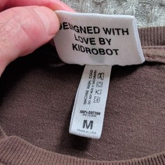 Kidrobot Shirt Mens Medium Brown Mascot Robot Graphic Tee Made USA Streetwear