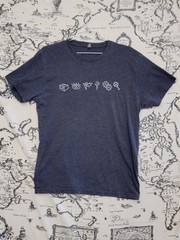 Next Level Apparel Men’s Graphic T-Shirt – Blue – Size M