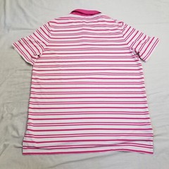 RLX Ralph Lauren Polo Shirt Mens Large Pink Striped Performance Stretch Golf
