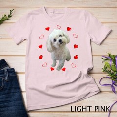 Maltese Dog Lover Puppy Owner Maltipoo Mix Fans Hearts Gift Unisex T-shirt