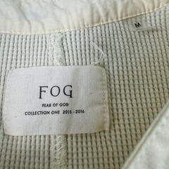 FOG Fear Of God Cream Waffle Knit Henley S/S Shirt Medium