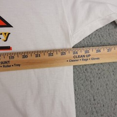 Vintage WZZK Country Music Shirt Mens XL White 104.7 Bill Lawson Signed 90s