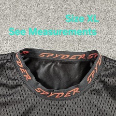 Vintage Spyder Jersey Logo Mens Black Size XL 90s Y2K Hockey Jersey