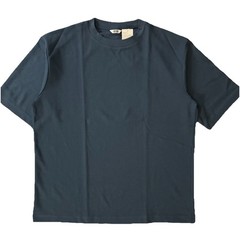 Uniqlo U AIRism Cotton Crew Neck Oversized T-Shirt 67 Blue Size L