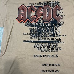 AC/DC Back in Black Shirt Brown Men’s Sz XL New