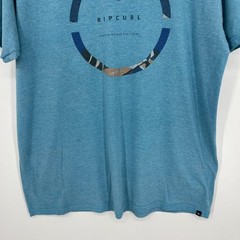 Rip Curl Mens Graphic T-Shirt Blue Heather Standard Fit Large Short Sleeve