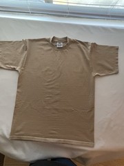 Pro Club Men’s Heavyweight T-Shirt Crew Neck Short Sleeve Cotton Knit Beige L