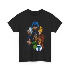 New Teen Titans T-Shirt – George Perez Art – Robin, Wonder Girl, Cyborg, Raven