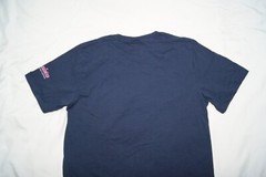 atomic blonde t-shirt men’s small navy blue graphic print short sleeve