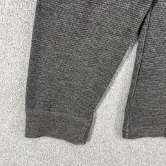 CSG Thermal Shirt Mens Medium Charcoal Gray Waffle Knit Long Sleeve Crewneck
