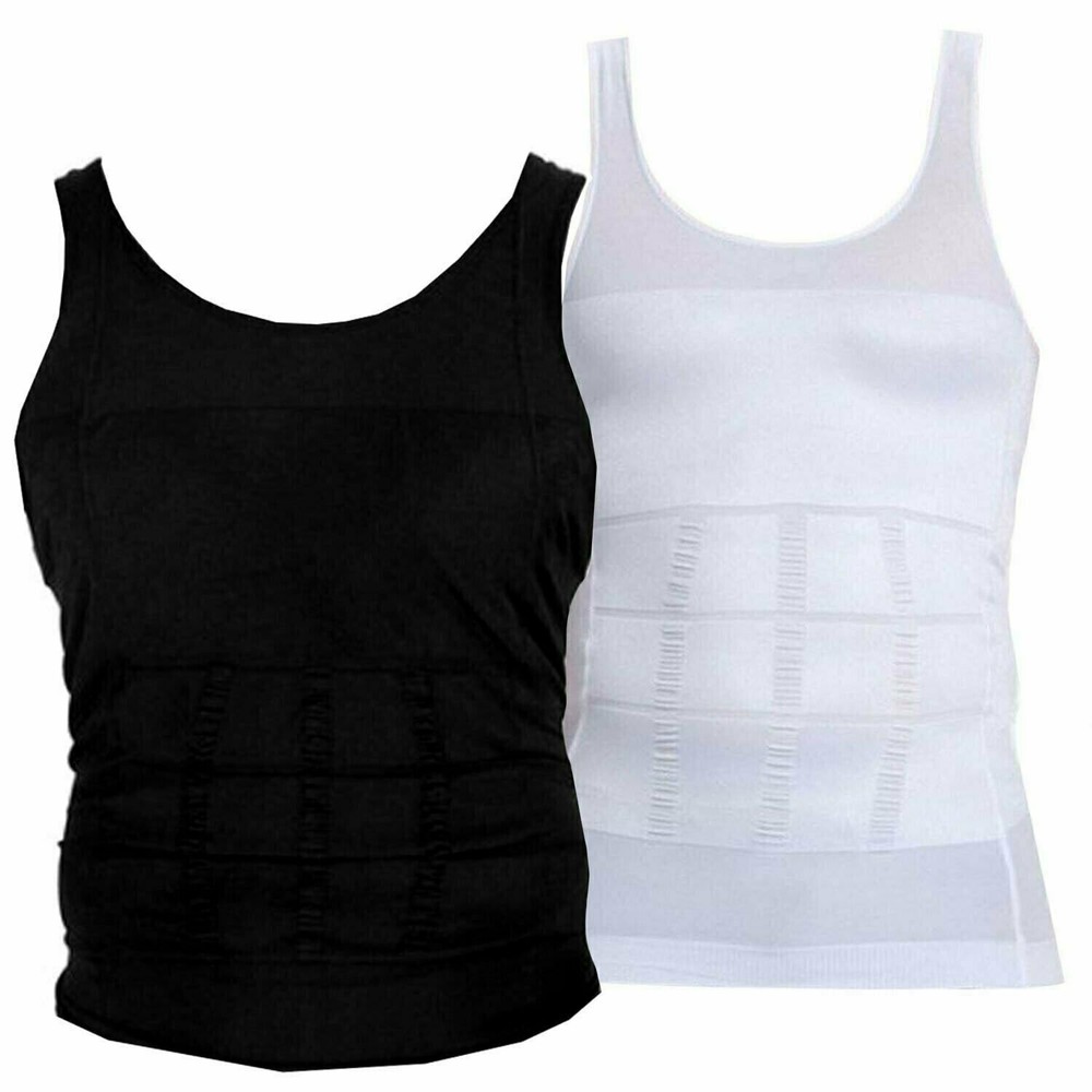 Men’s Athletic Slimming Compression Tank Top Waist Slim Body Shaper