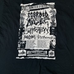Morbid Angel MEDIUM black t-shirt from 2017 USA Tour Gilden Size 2XL