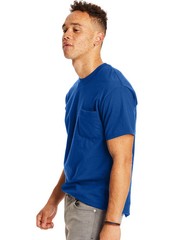 Hanes 2-Pack T-Shirt Beefy-T Adult Pocket Short Sleeve 100% Ringspun Cotton