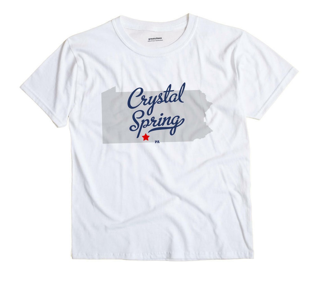 Crystal Spring Pennsylvania PA T-Shirt MAP