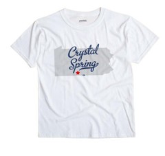 Crystal Spring Pennsylvania PA T-Shirt MAP