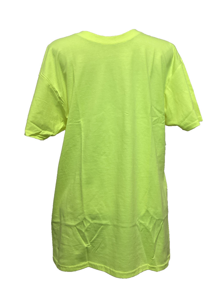 ATHLETIC WORKS Breathable Acid Yellow Short Sleeve Crew Neck T-Shirt Sz S*