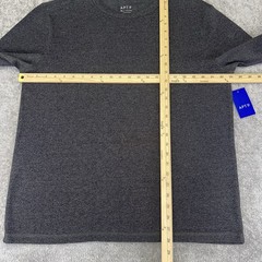 APT. 9 Men’s XL Premier Flex Long Sleeve Shirt Texture Knit TShirt Dark Gray NEW