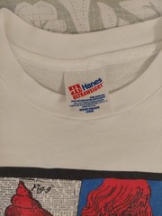 Hanes Ultraweight The Samples Double-Sided Graphic Print White Tee Men’s L