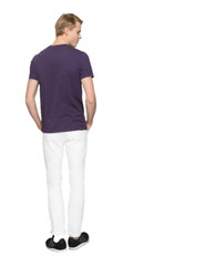 Armani Exchange Men Short Sleeve Pima Cotton Crew Neck Shirt Eggplanet Large