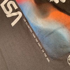 Hyper Space NASA Shirt Mens 2XL Gray Total Eclipse Astronaut Graphic Space Tee
