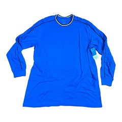 The Foundry Big & Tall Mens 3XL Long Sleeve T-Shirt Blue Solid