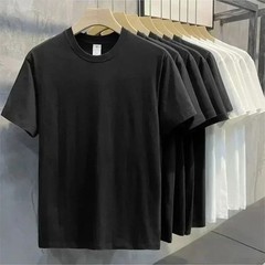 Men’s 100% Cotton Oversized Crew Neck Printed Tshirt Short Sleeve Gym Training