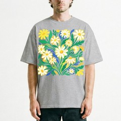 Groovy Floral Daisy T-Shirt Colorful Botanical Wildflower Nature Spring Tee