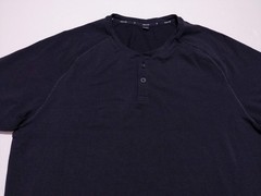 PUBLIC REC Men’s Short Sleeve Henley Shirt Cotton Lyocell Black XL
